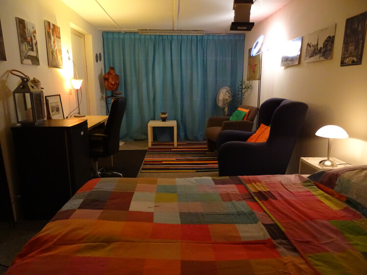 riante ruimte, goed geïsoleerd